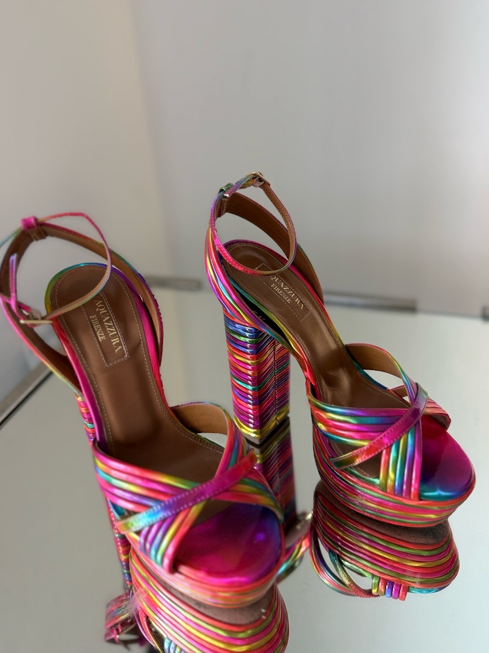 EUC Aquazzura Sundance platform 35 $895 - Picture 7 of 16